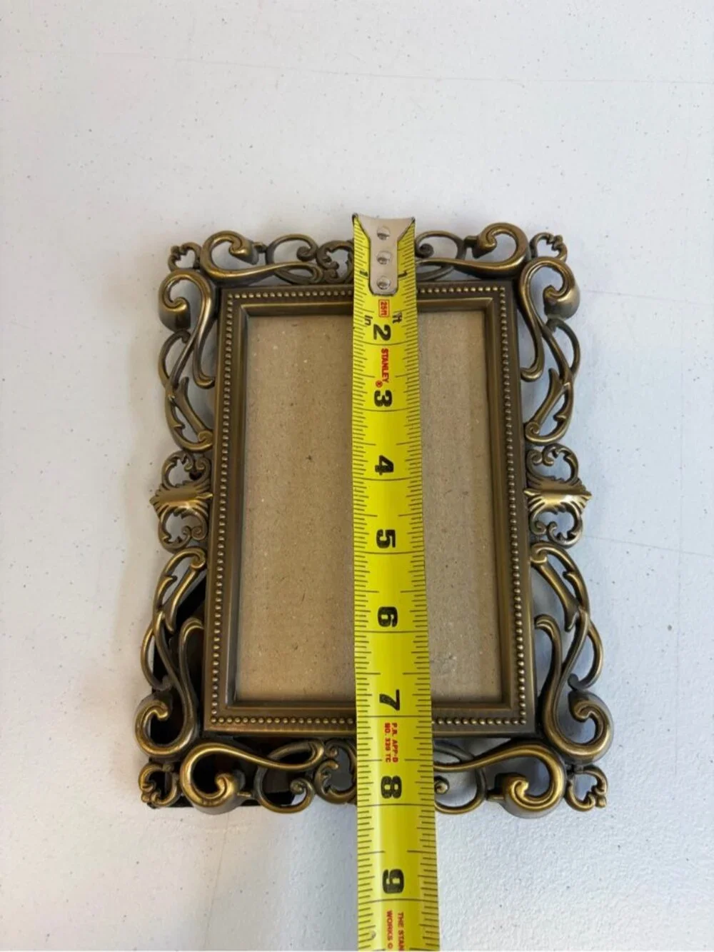 Vintage Ornate Bronze Tone Picture Frame Baroque Victorian Gothic Scroll Decor